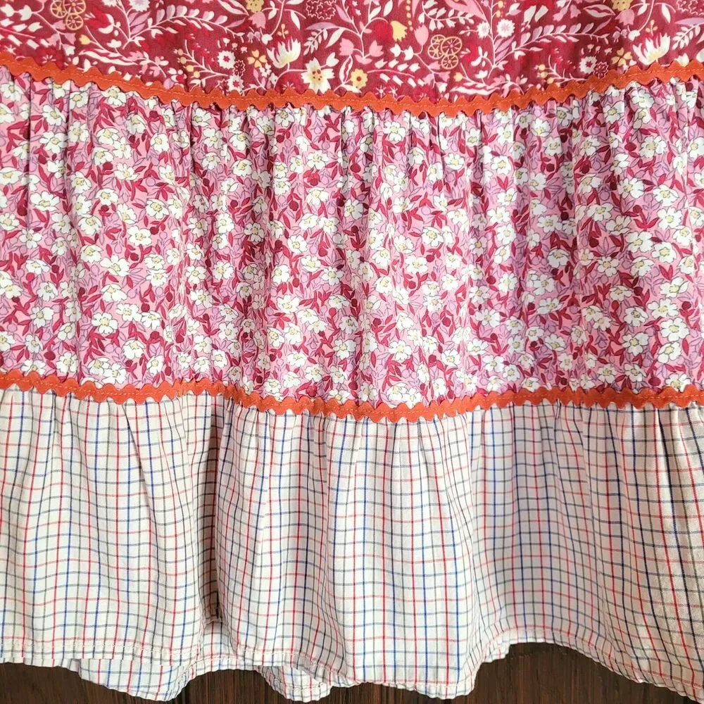 American Eagle Outfitters Size 10 Mixed Pattern Floral Boho Peasant Cotton Skirt